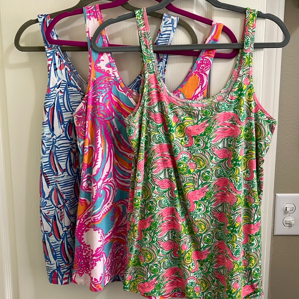 3- Lilly Pulitzer tank tops XL